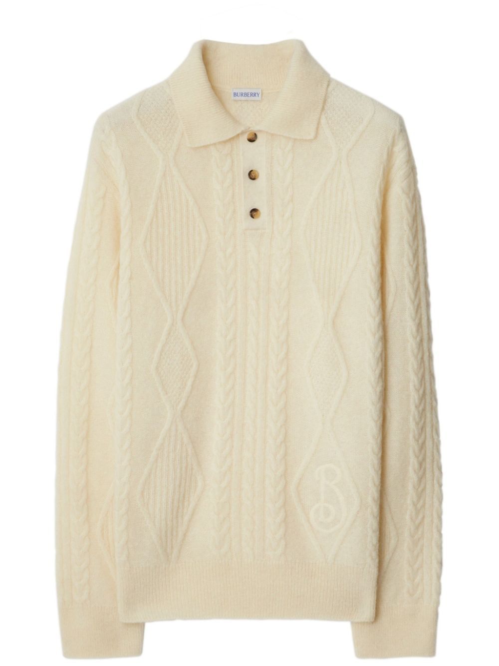 BURBERRY Classic Polo Shirt in Cable Knit for Men