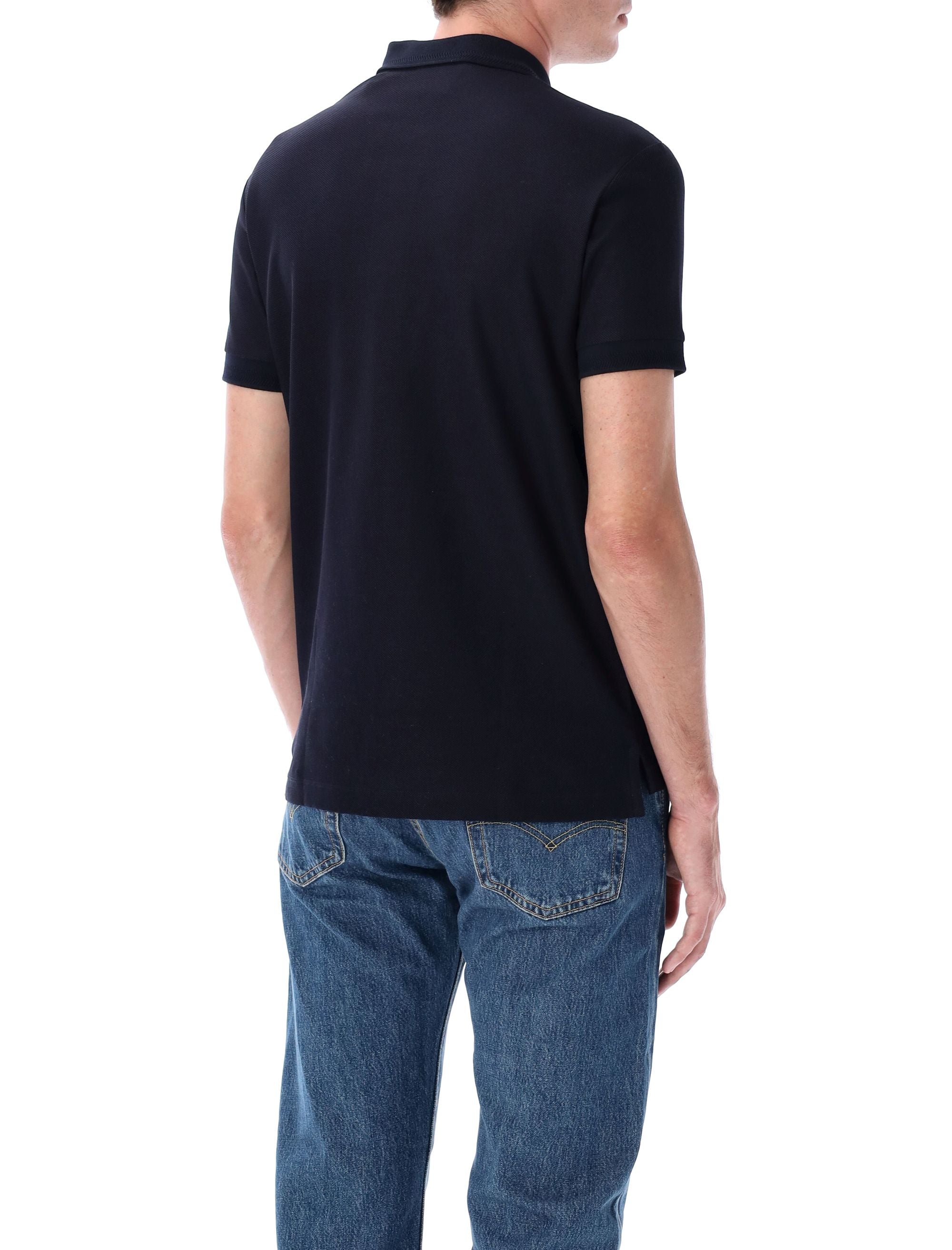 BURBERRY Midnight Blue Piquet Polo Shirt for Men