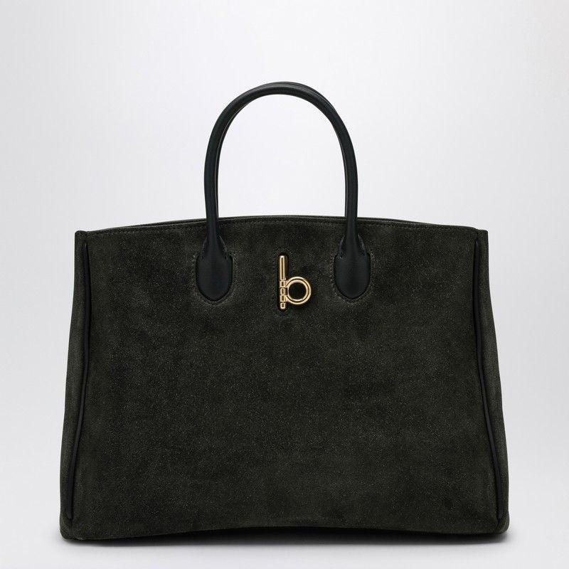 BURBERRY Rocking Horse Medium Suede Tote Handbag