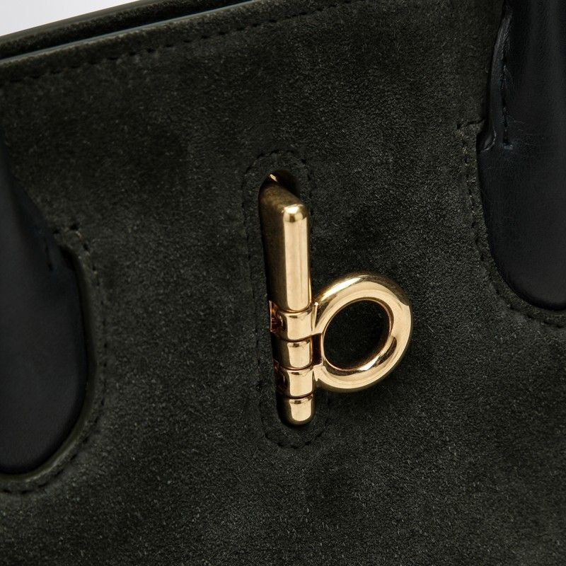 BURBERRY Rocking Horse Medium Suede Tote Handbag