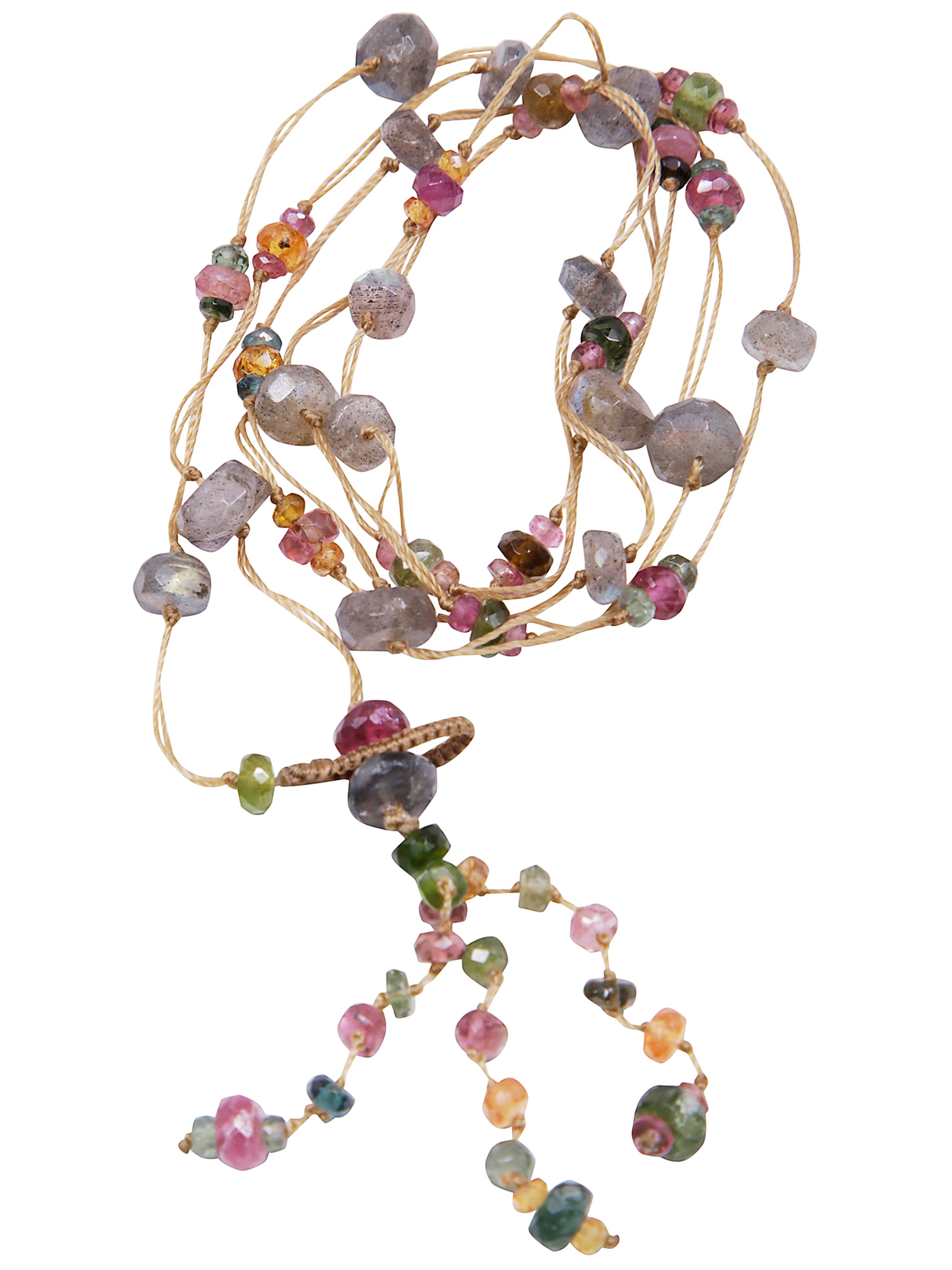 SHARING Mini Labradorite Tourmaline Necklace