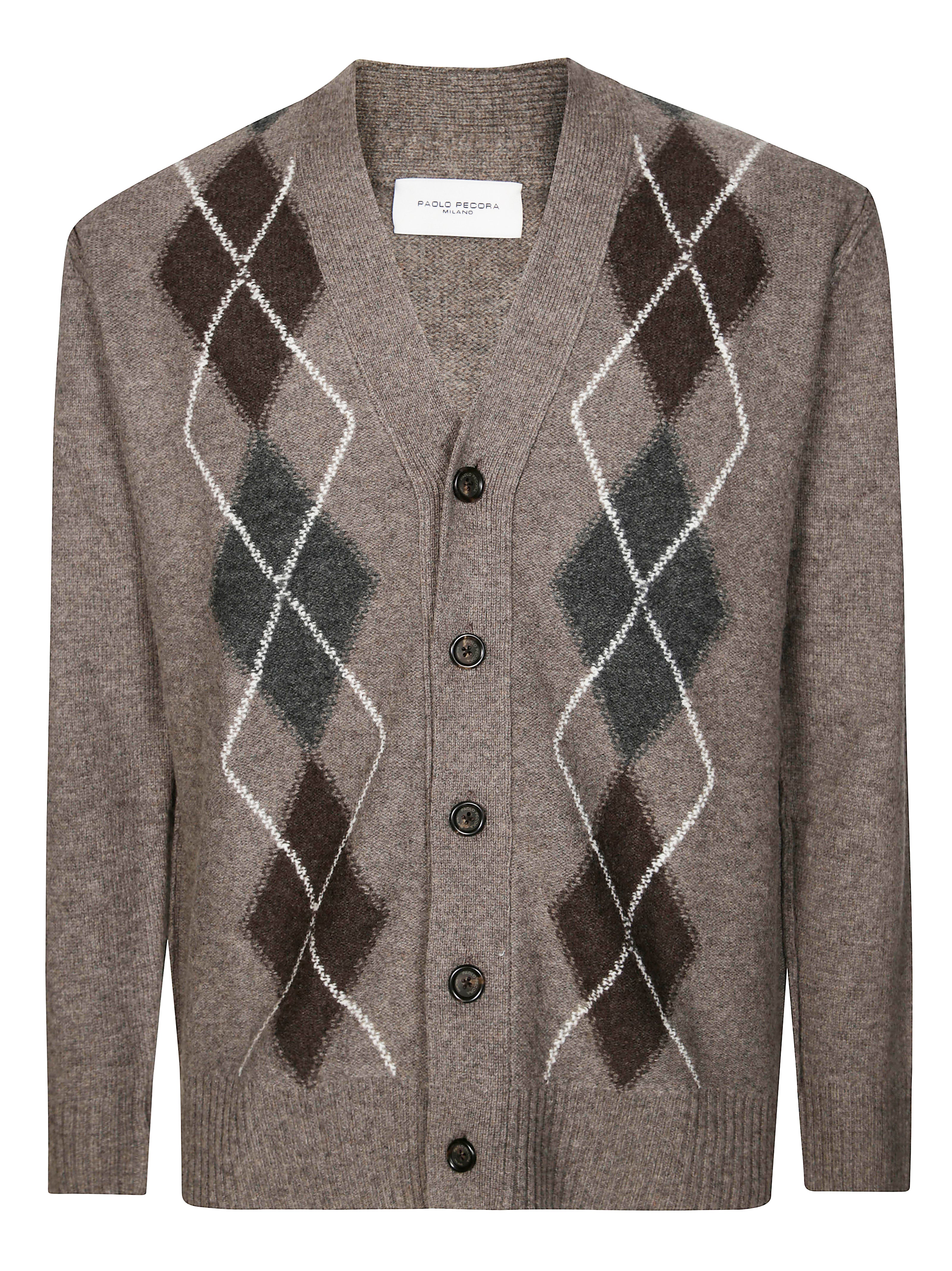 PAOLO PECORA Diamond Knit Cardigan for Women