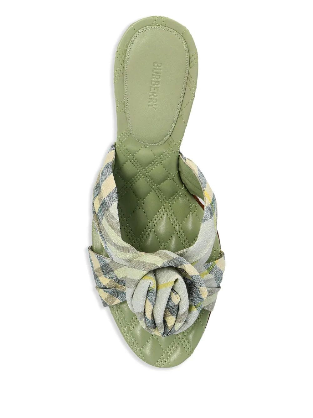BURBERRY Embroidered Fabric Mews Flat Sandals for Women