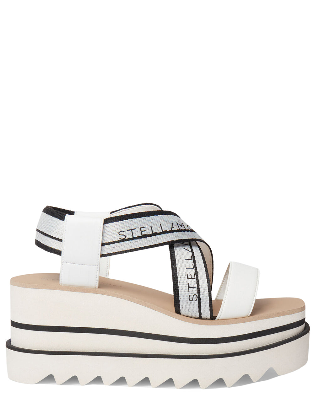 STELLA MCCARTNEY Striped Platform Sandals