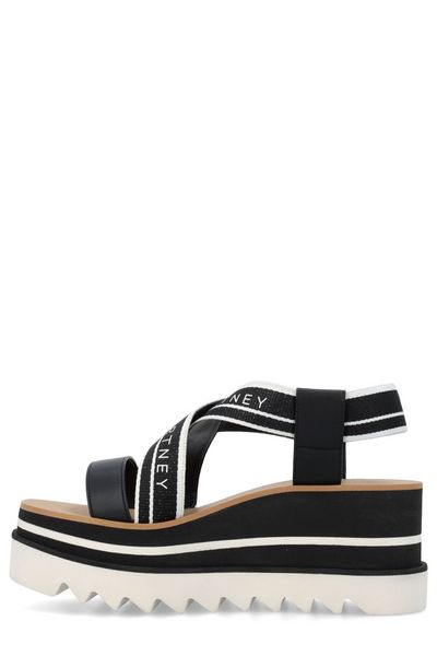 STELLA MCCARTNEY Two-Tone Fabric Sneak Elyse Sandals for Women