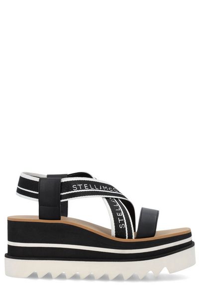 STELLA MCCARTNEY Two-Tone Fabric Sneak Elyse Sandals for Women