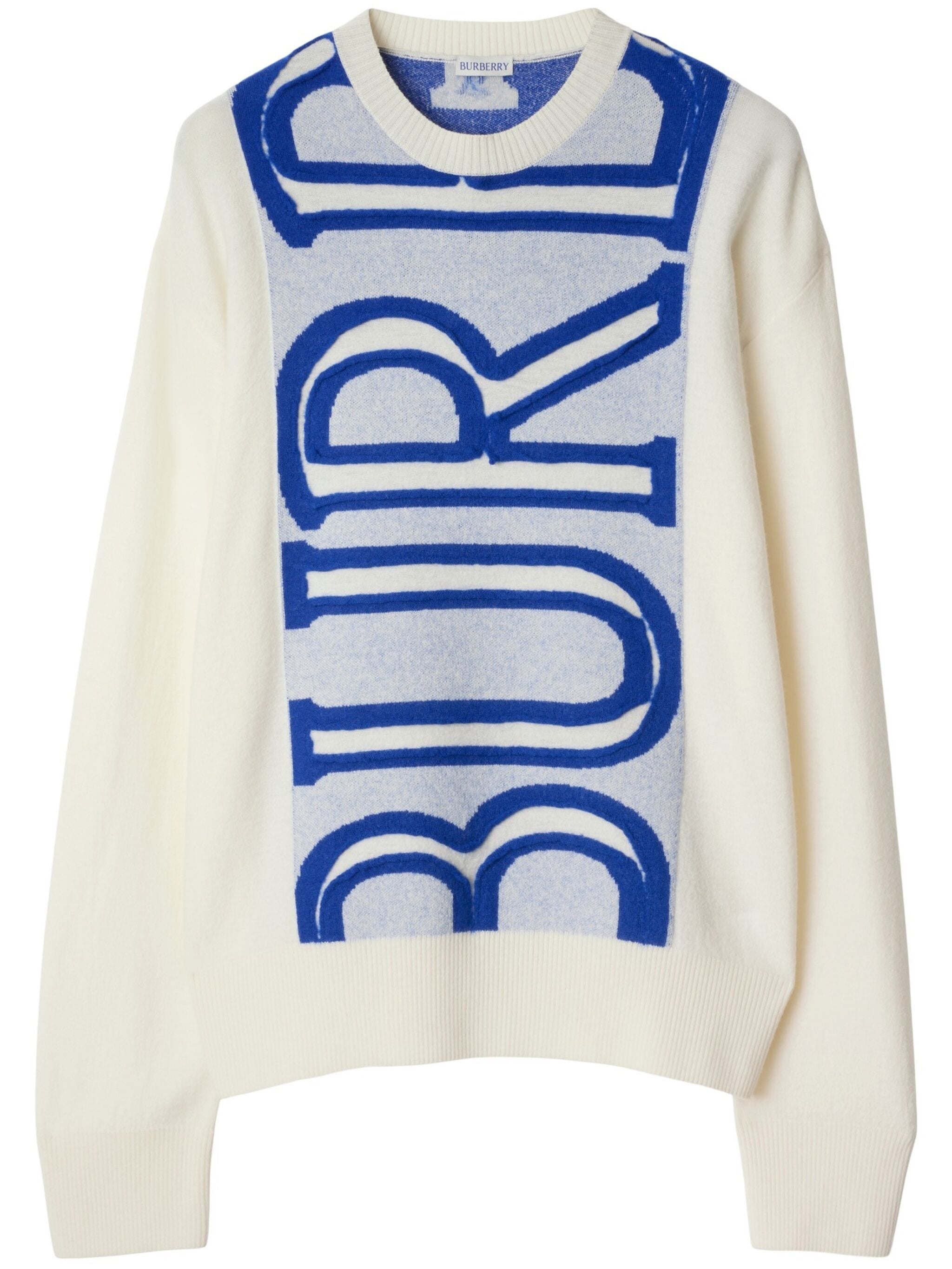 BURBERRY Wool Crew-Neck Sweater with Logo
