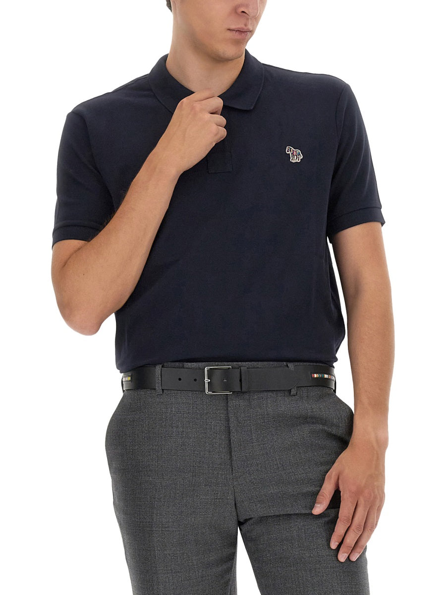 PS BY PAUL SMITH Classic Polo Shirt with Iconic Zebra Patch - Regular Fit