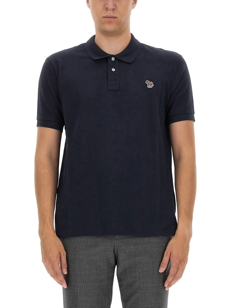 PS BY PAUL SMITH Classic Polo Shirt with Iconic Zebra Patch - Regular Fit