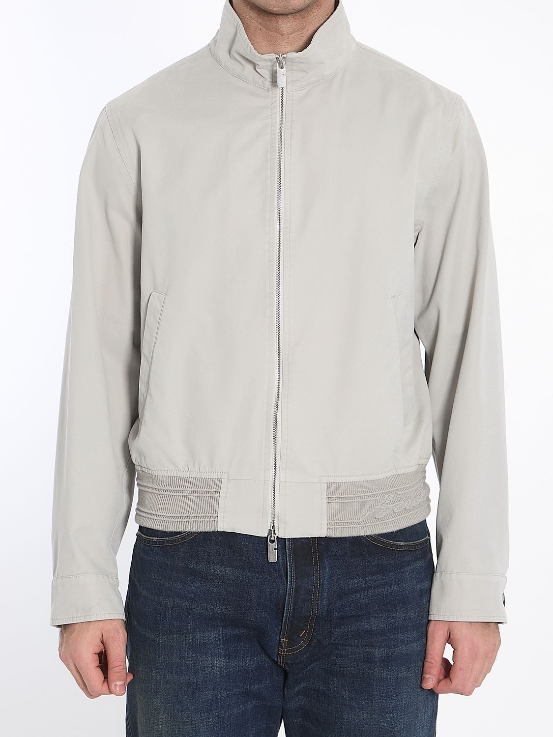 BURBERRY Men's Relaxed Fit Bomber Jacket with Logo