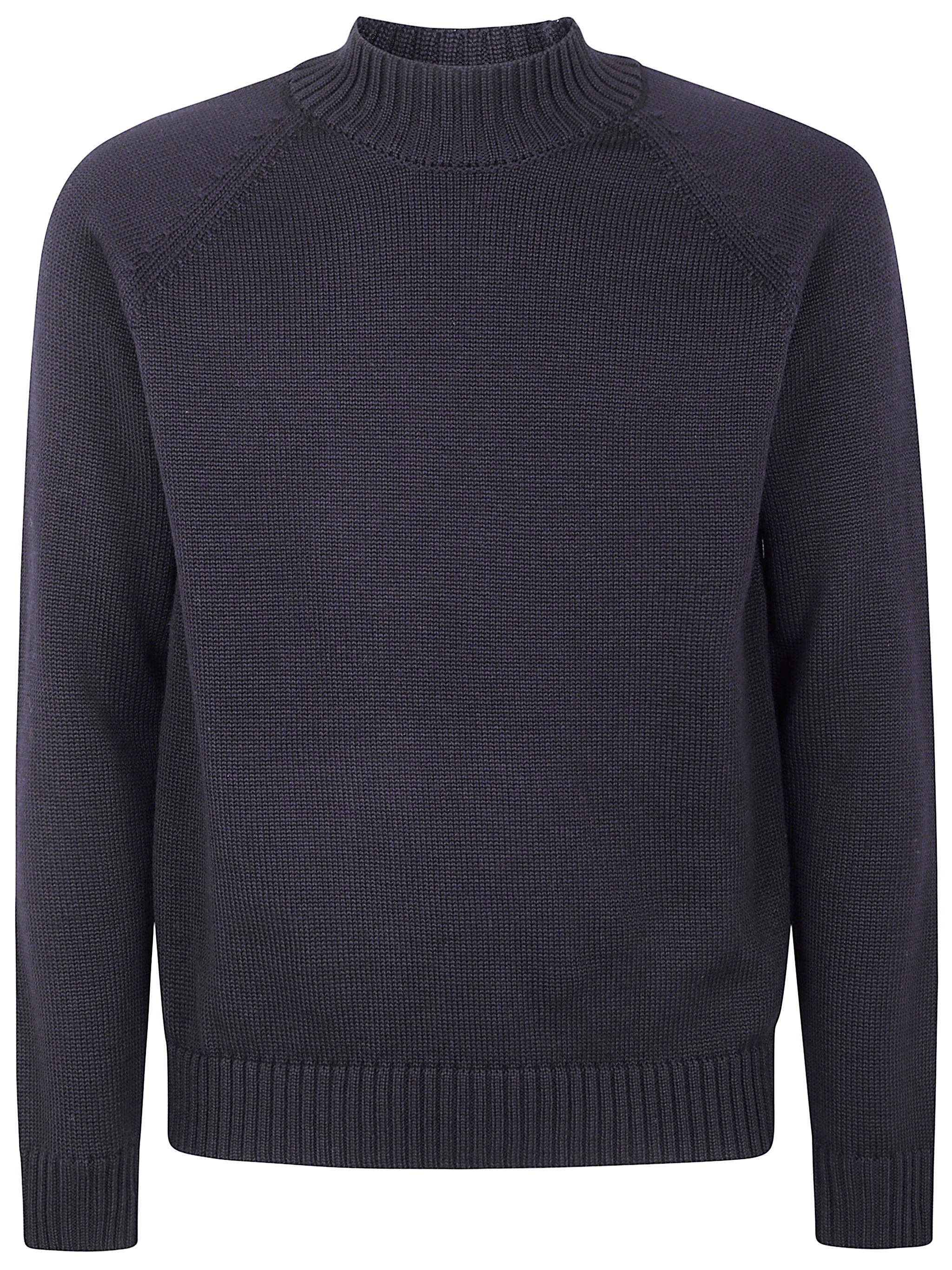 ZANONE Slim Fit Raglan Sleeved Mock Neck Sweater