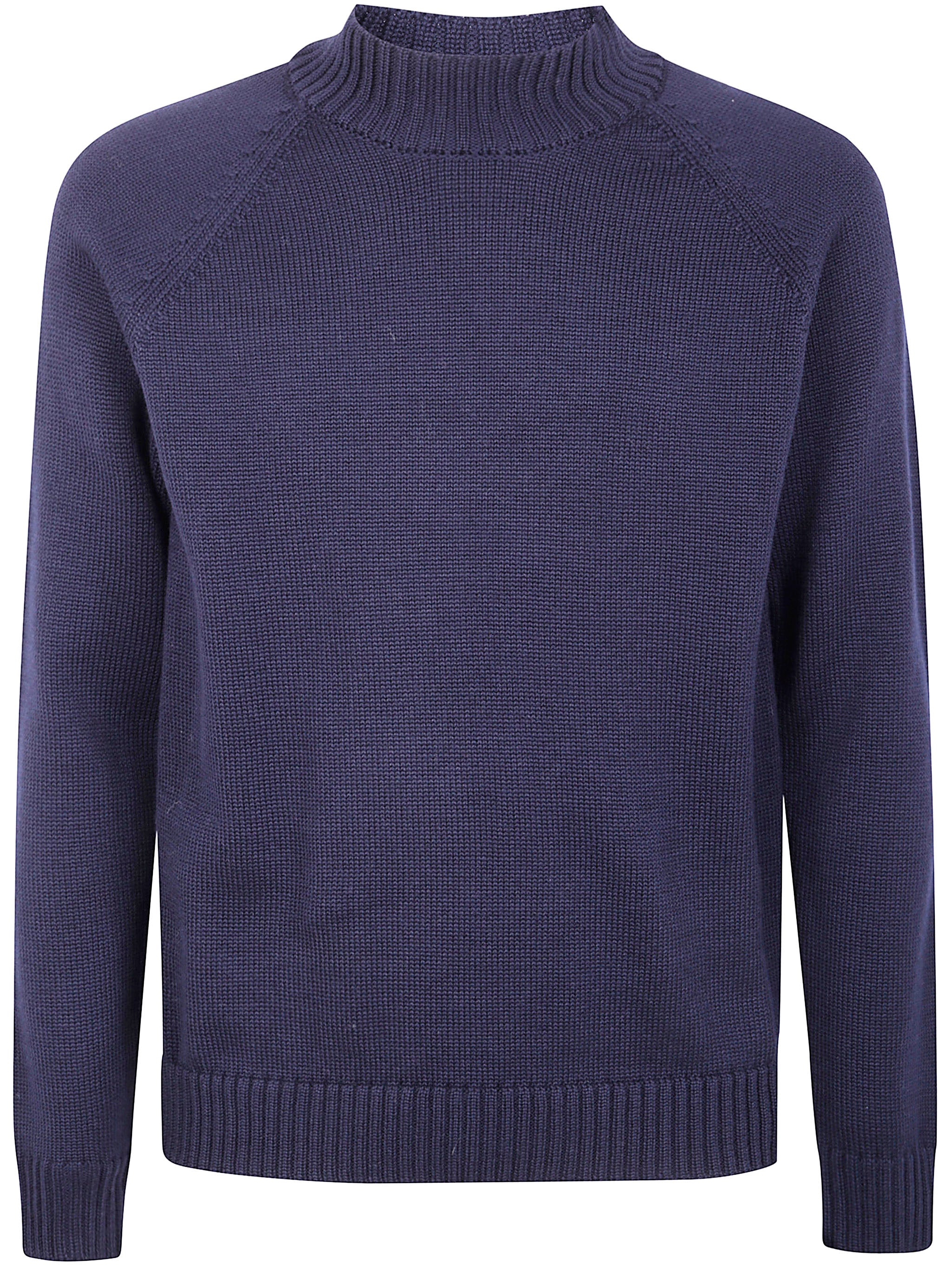 ZANONE Slim Fit Raglan Sleeved Mock Neck Sweater