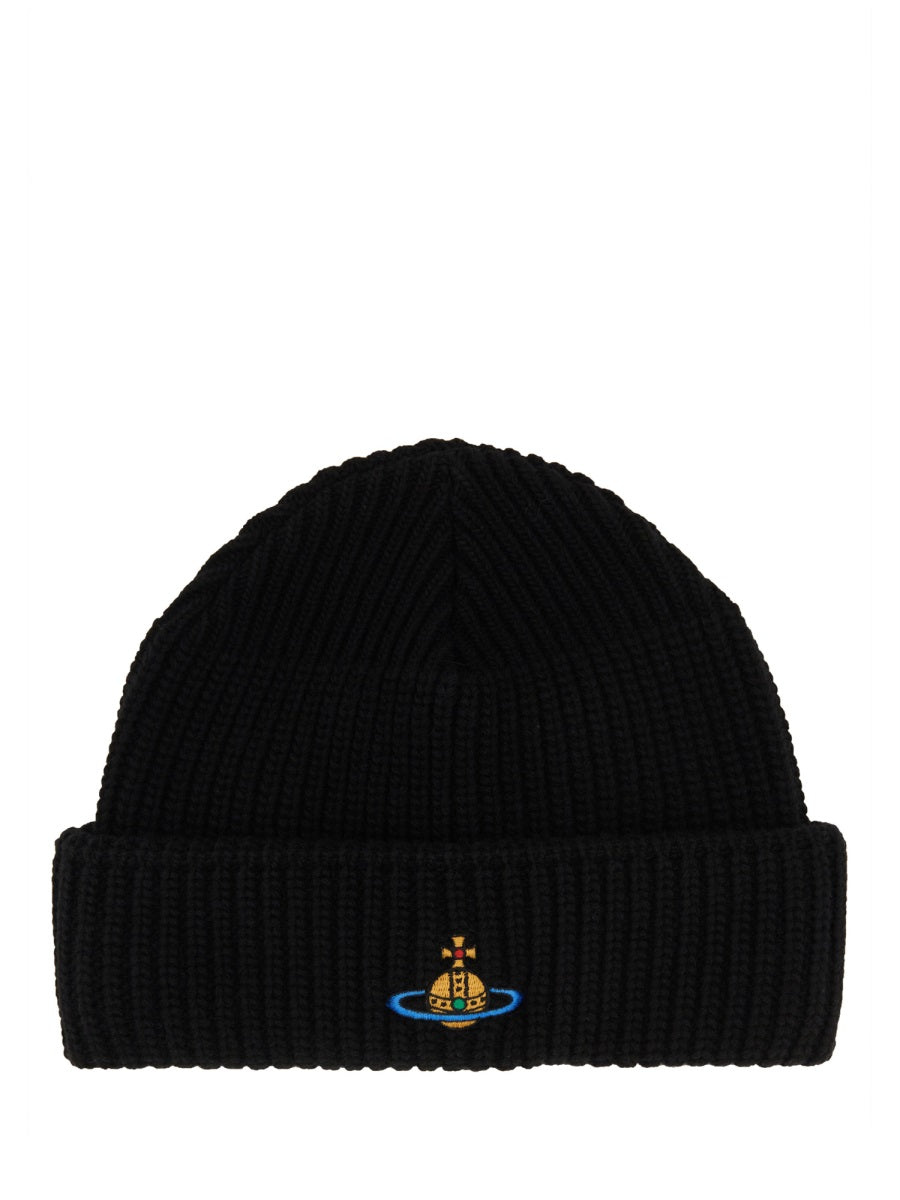 VIVIENNE WESTWOOD Classic Wool Beanie with Logo
