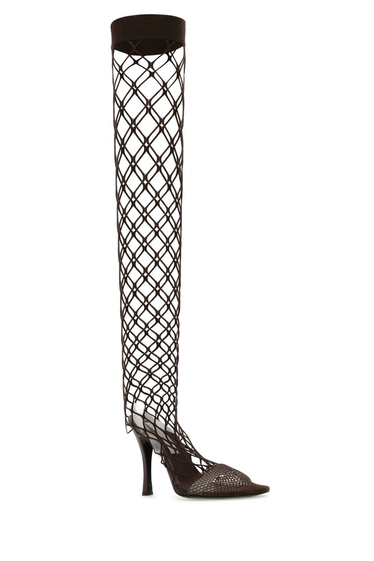 STELLA MCCARTNEY Chocolate Mesh 100 Boots for Women