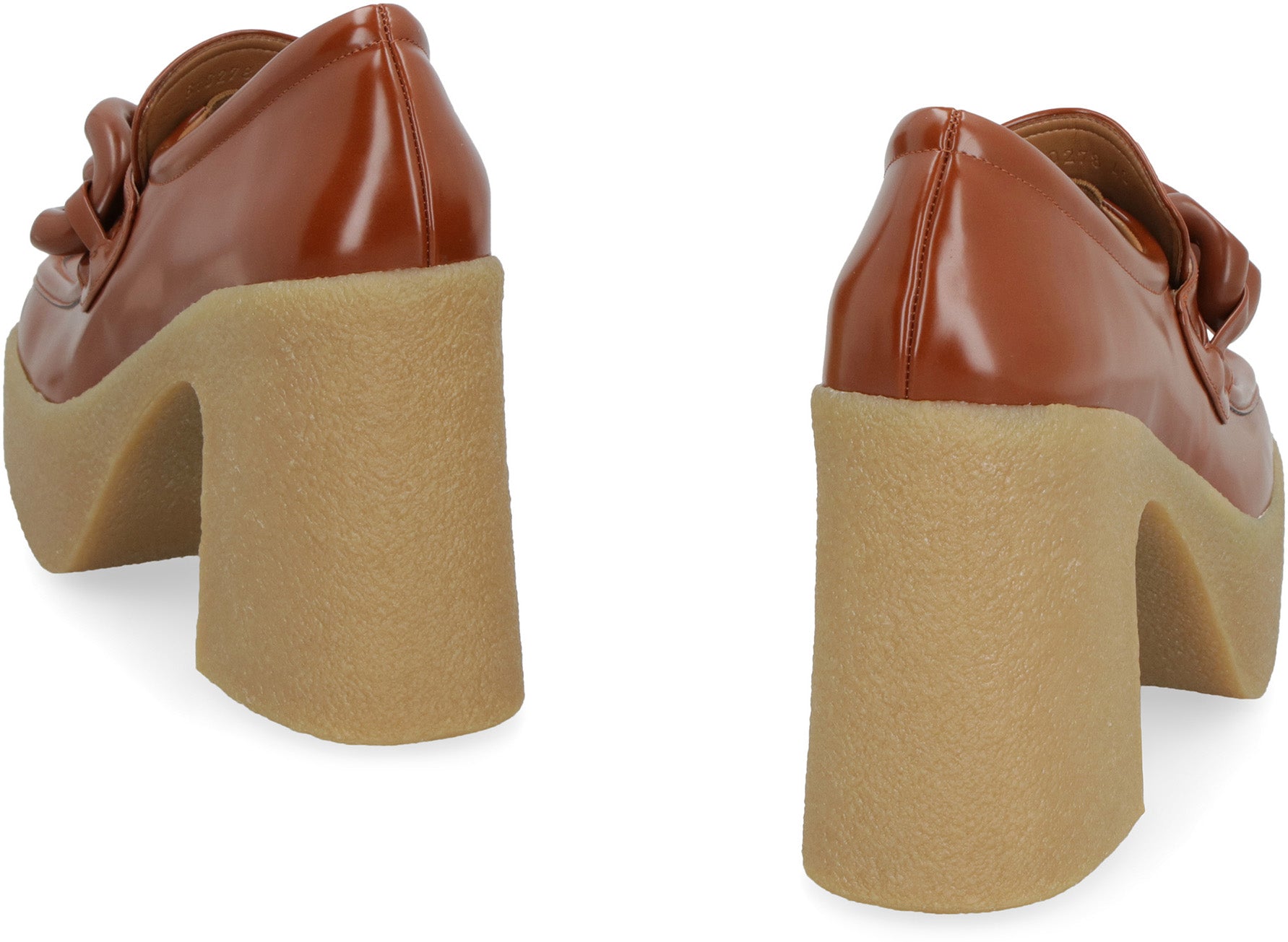 STELLA MCCARTNEY Stylish Square Toe Block Heel Loafers