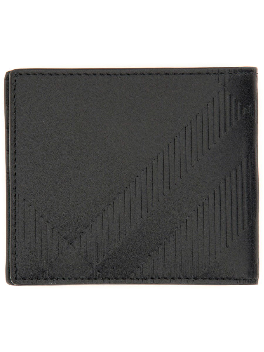 BURBERRY Embossed Check Mini Wallet