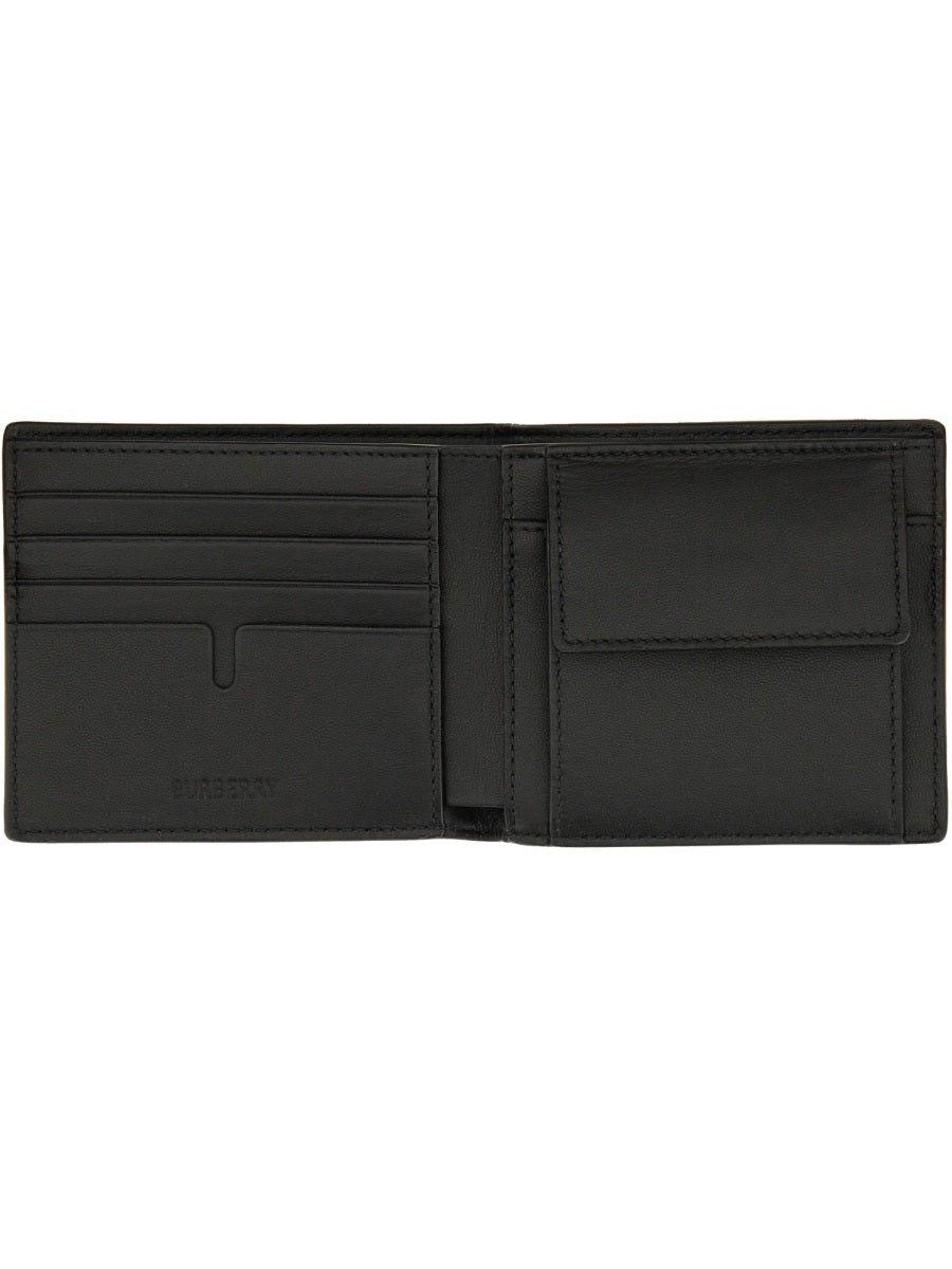 BURBERRY Embossed Check Mini Wallet