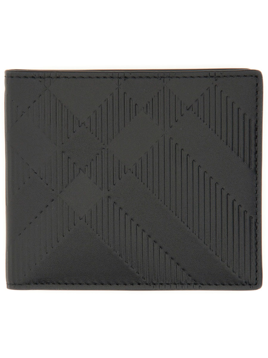 BURBERRY Embossed Check Mini Wallet