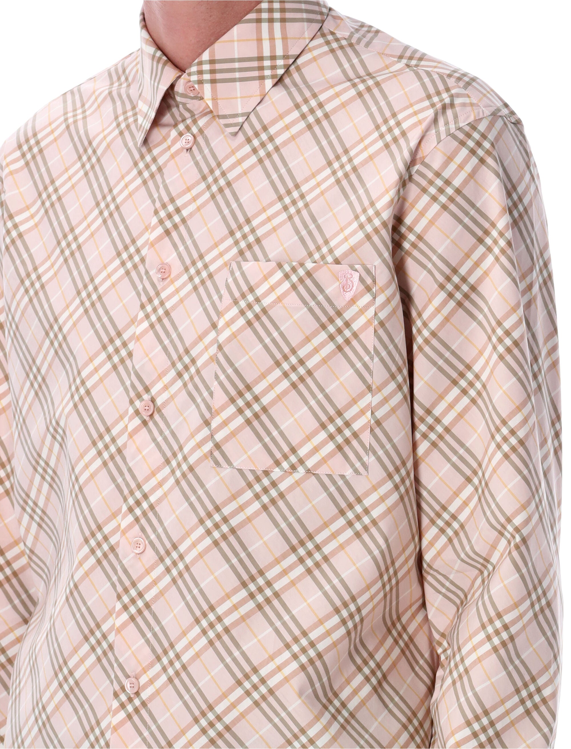 BURBERRY Mini Floss Check Button-Up Shirt for Men