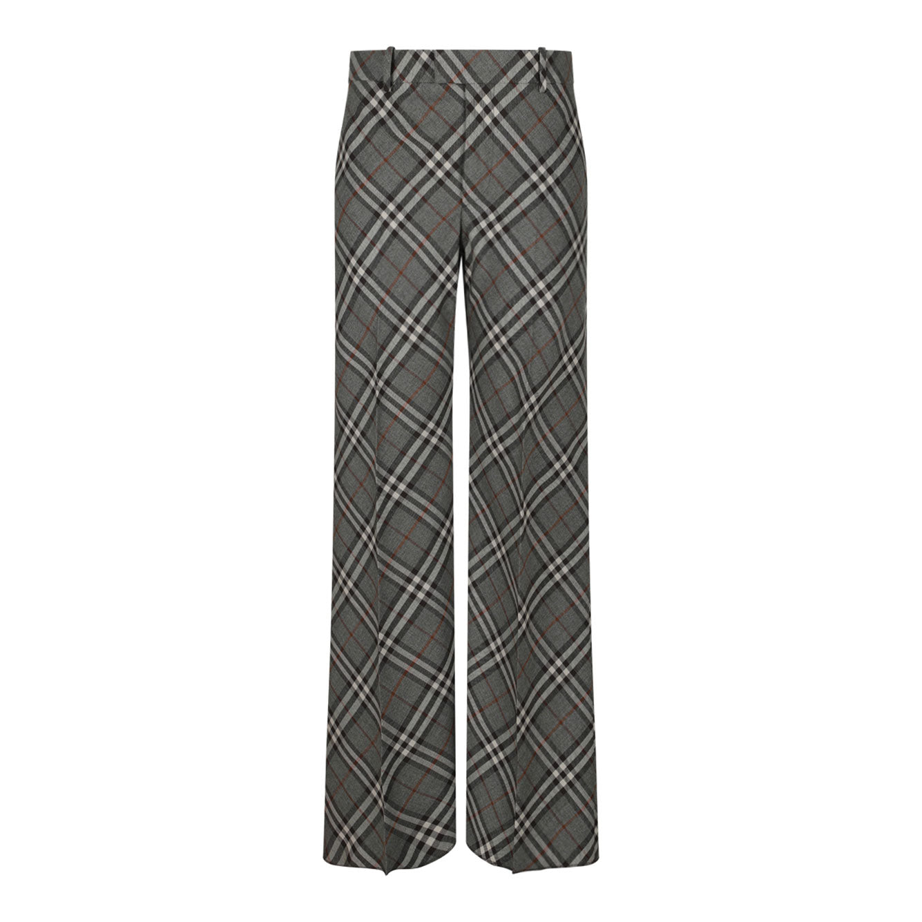 BURBERRY Crater IP Check Wool Trousers for Women