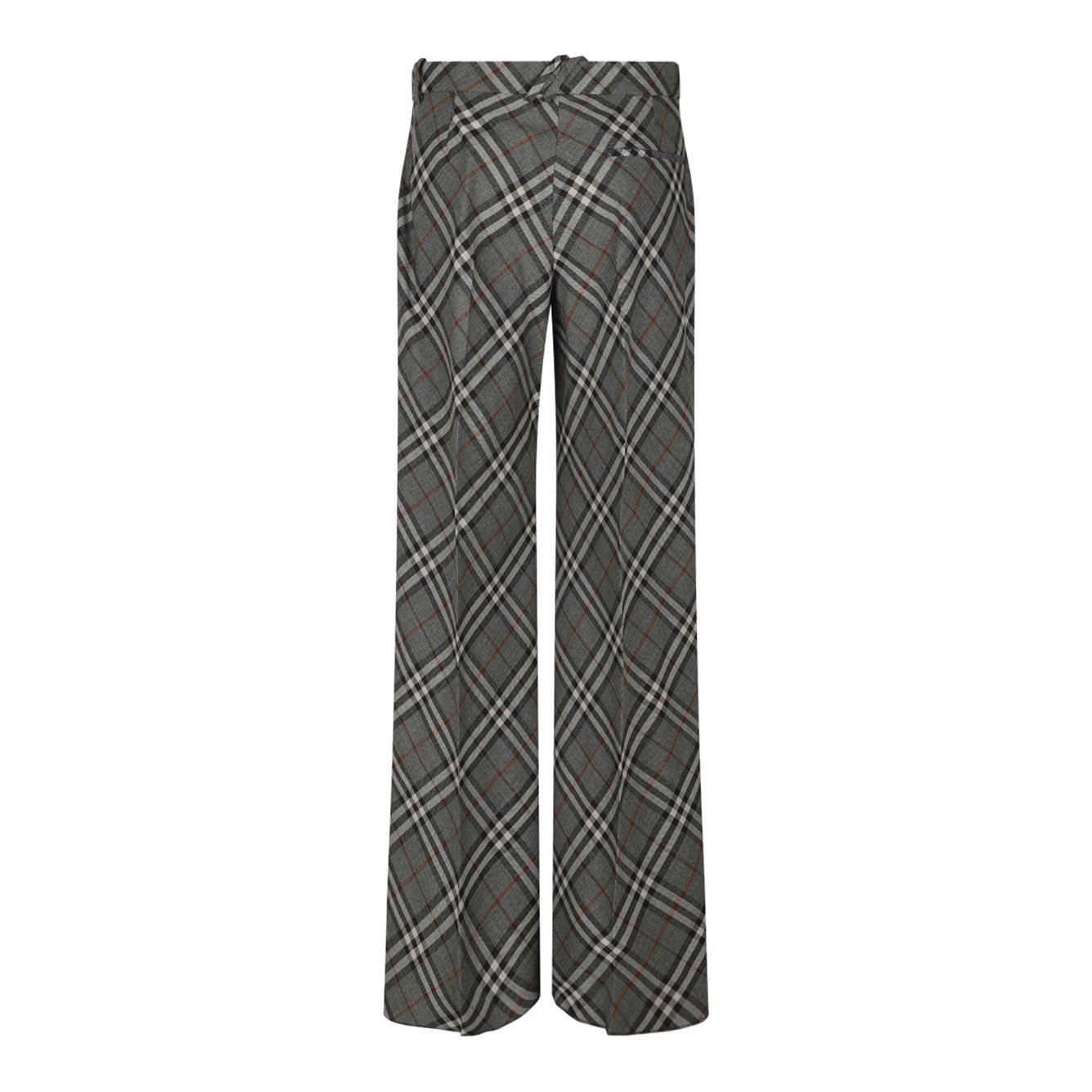 BURBERRY Crater IP Check Wool Trousers for Women