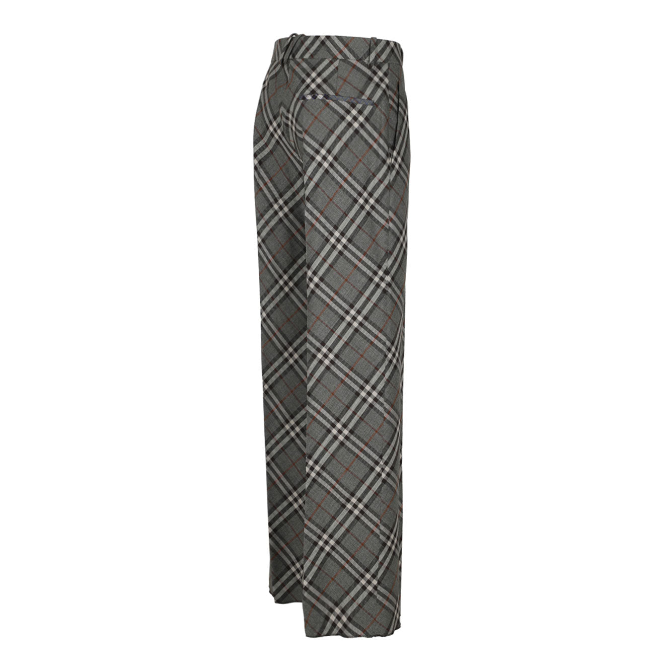 BURBERRY Crater IP Check Wool Trousers for Women