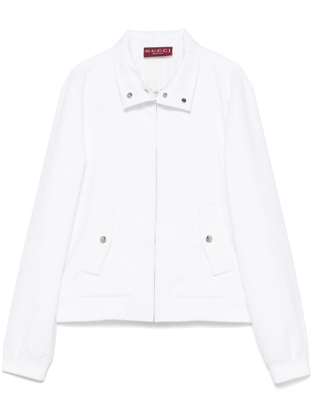 GUCCI Jacquard Sweatshirt with Concealed Zip and Press-Stud Fastening