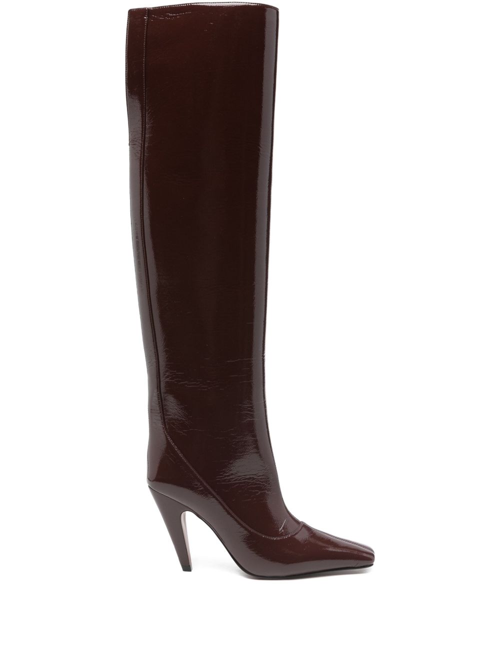 STELLA MCCARTNEY Elegant Patent Leather High Heel Boots for Women