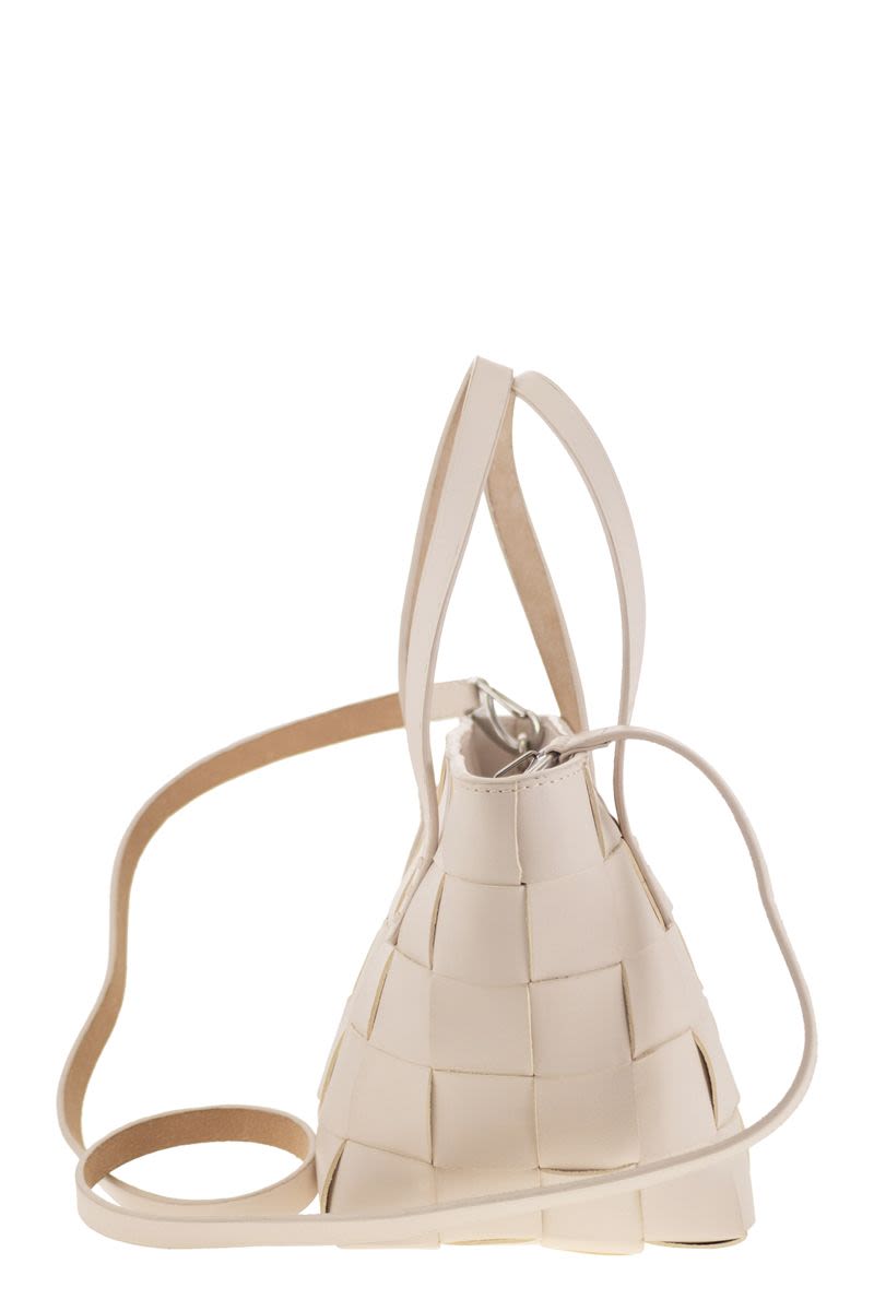 DRAGON Mini Woven Leather Handbag - 14.5 x 17.5 x 14.5 CM