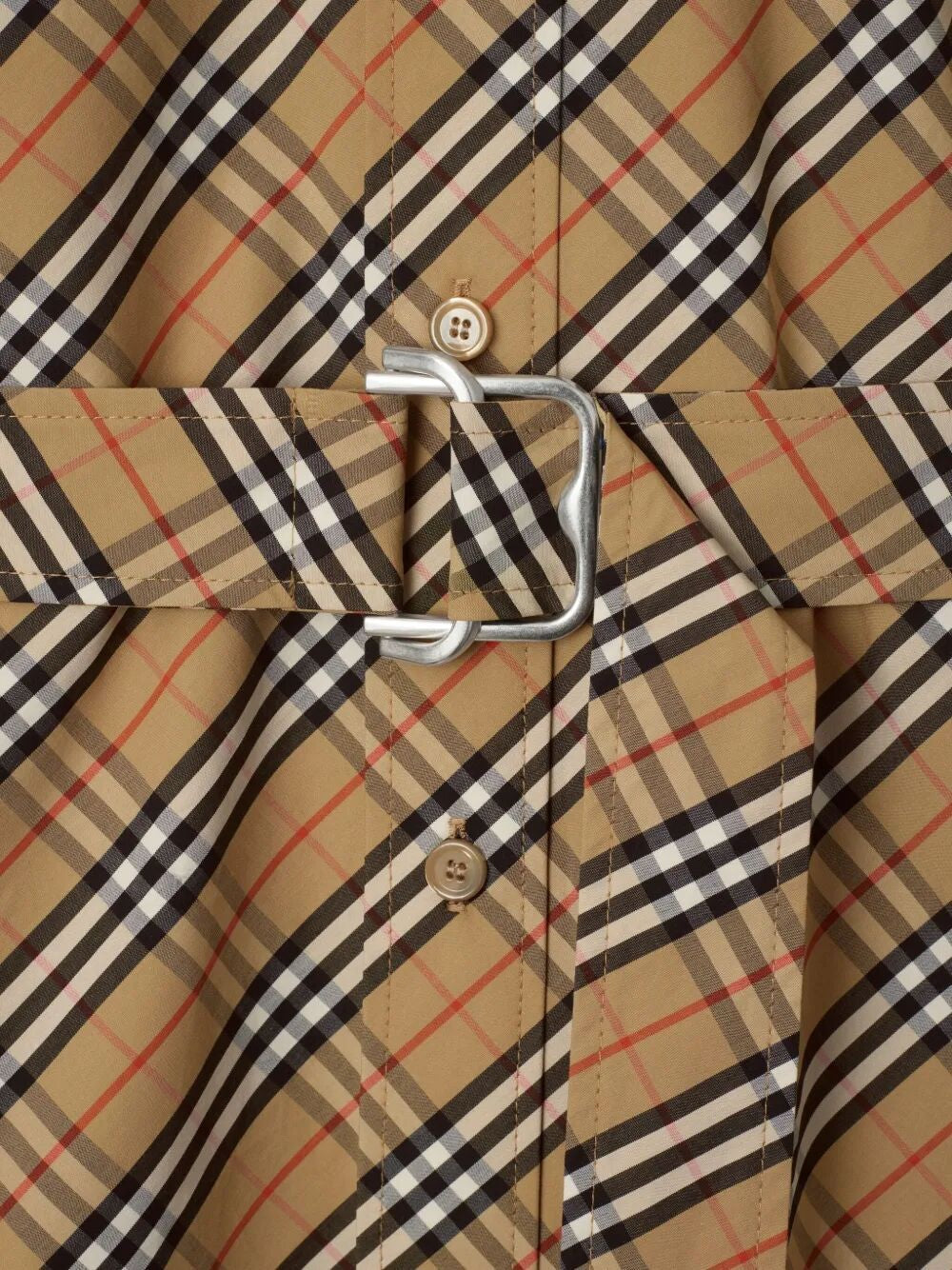 BURBERRY Check Cotton Mini Shirt Dress for Women