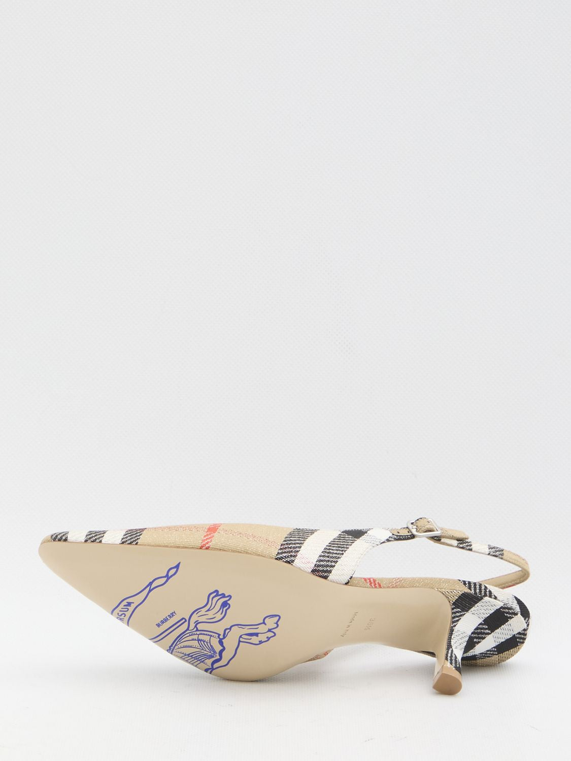 BURBERRY Slingback Pumps with Adjustable Strap - 5 cm Heel