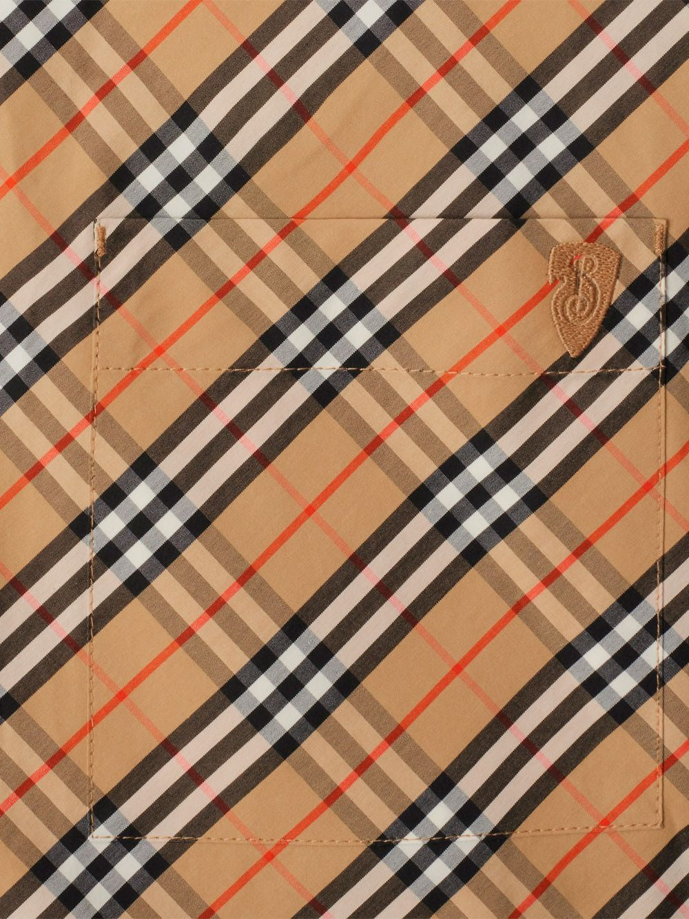 BURBERRY Cropped Check Cotton Shirt for Women