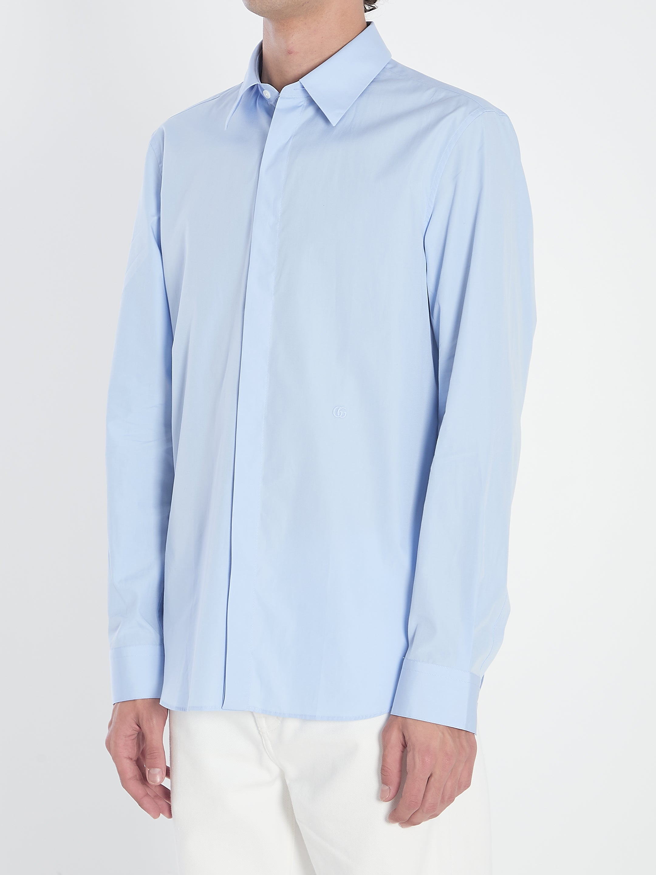 GUCCI Men's Classic Cotton Shirt - Size 16