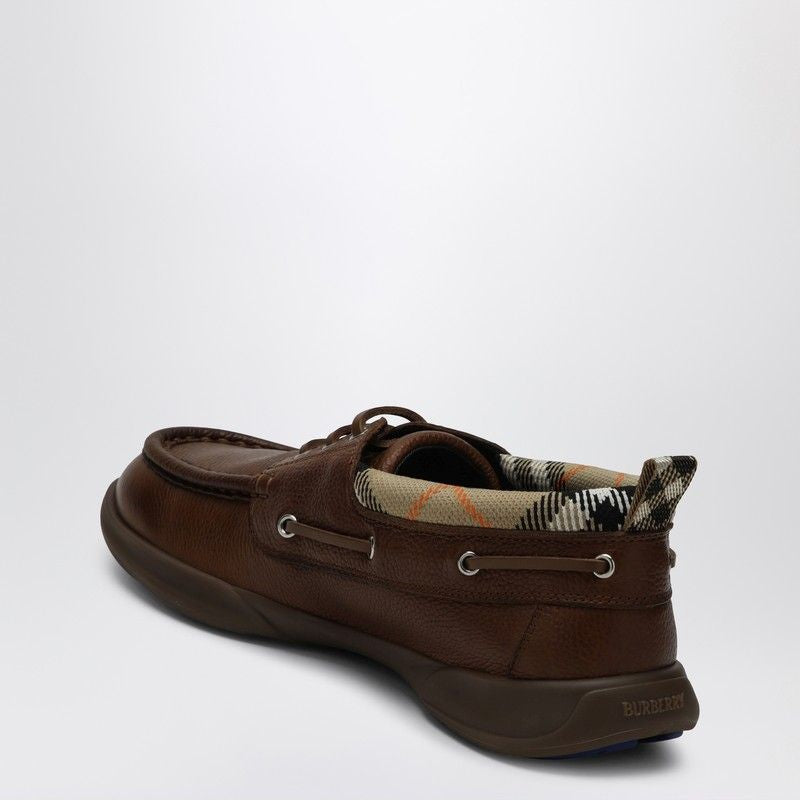BURBERRY Loafers with Check Trim for Men