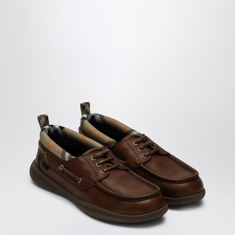 BURBERRY Loafers with Check Trim for Men