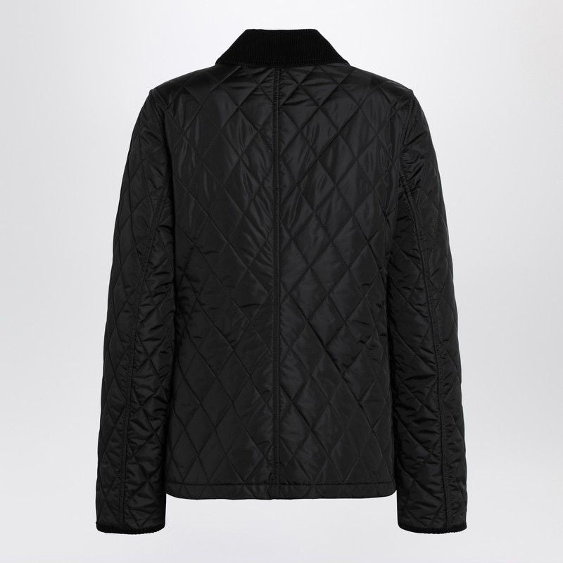 BURBERRY Quilted Nylon Jacket with Ribbed Velvet Collar for Women
