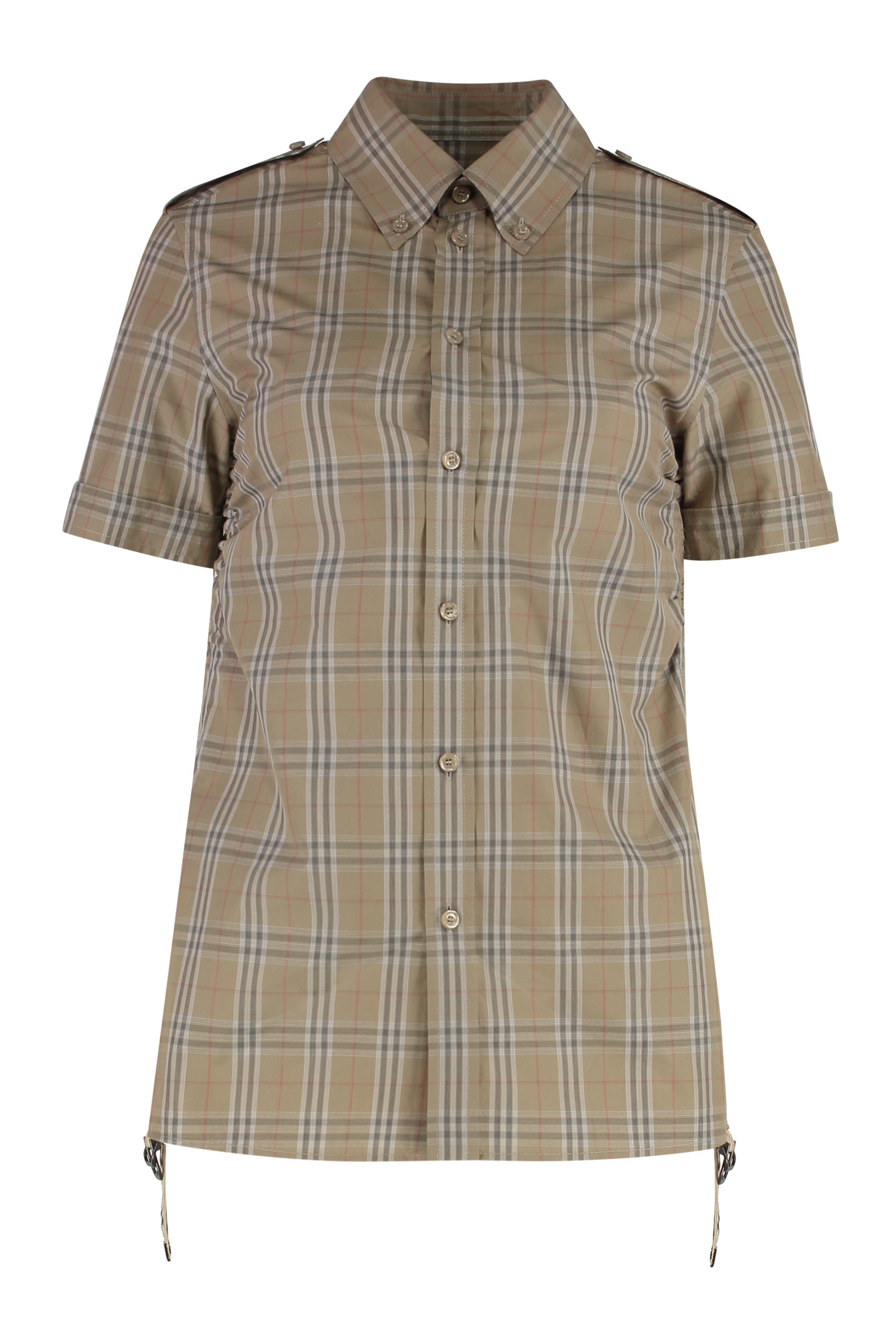 BURBERRY Checkered Design Cotton Shirt for Women
