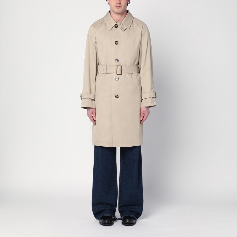 BURBERRY Men's Cotton Trench Jacket with Belt