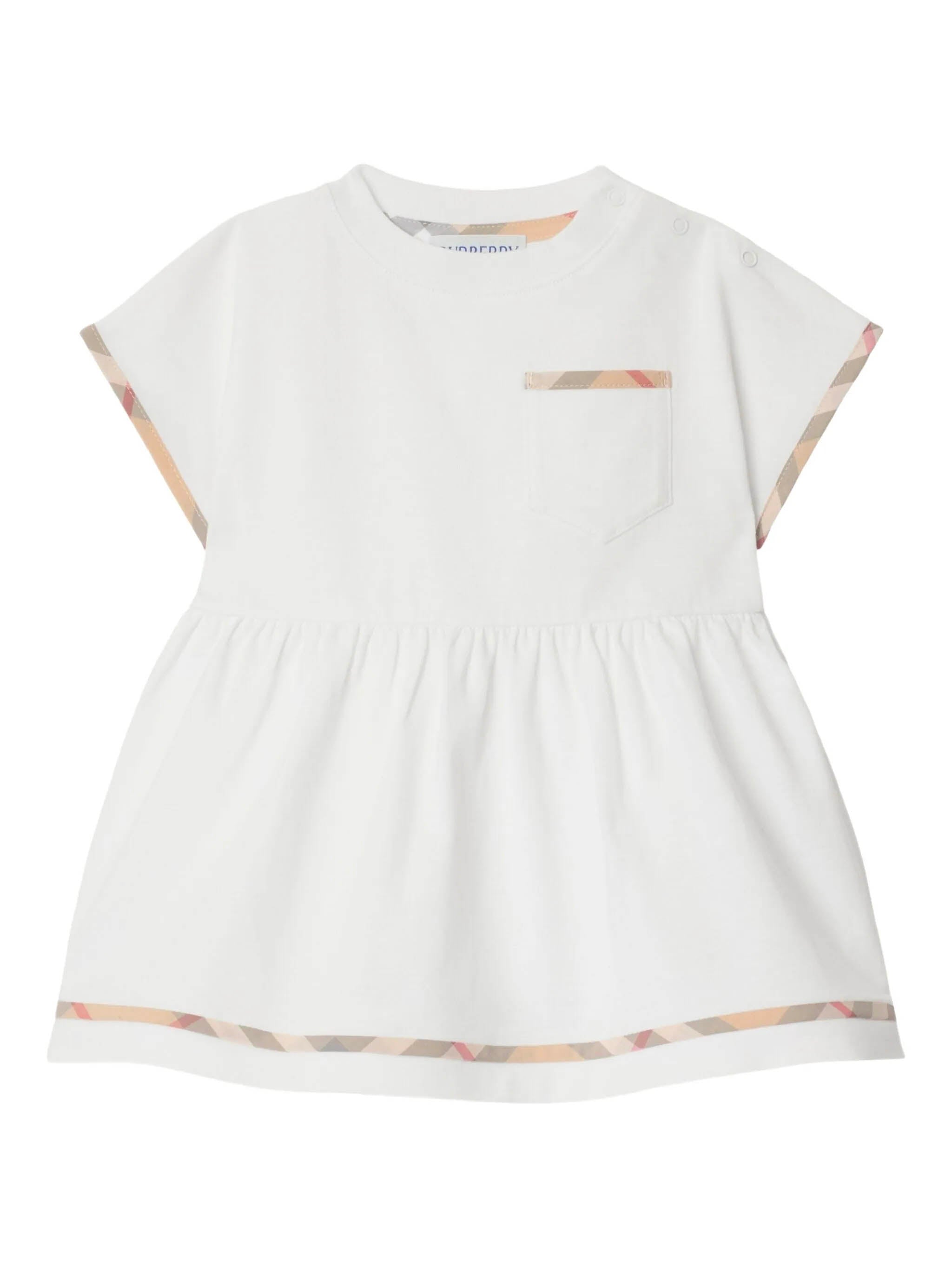 BURBERRY KIDS Kids' Check Trim Cotton Mini Dress with Bloomers