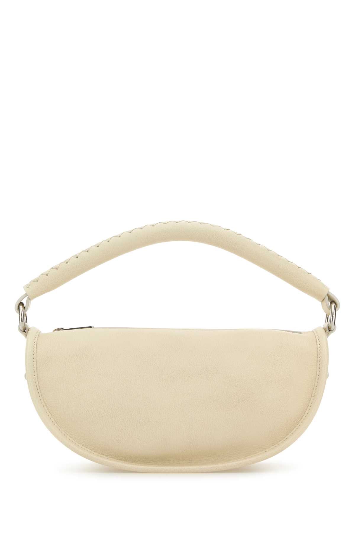 BURBERRY Mini Leather Handbag with Silver Metal Finishing