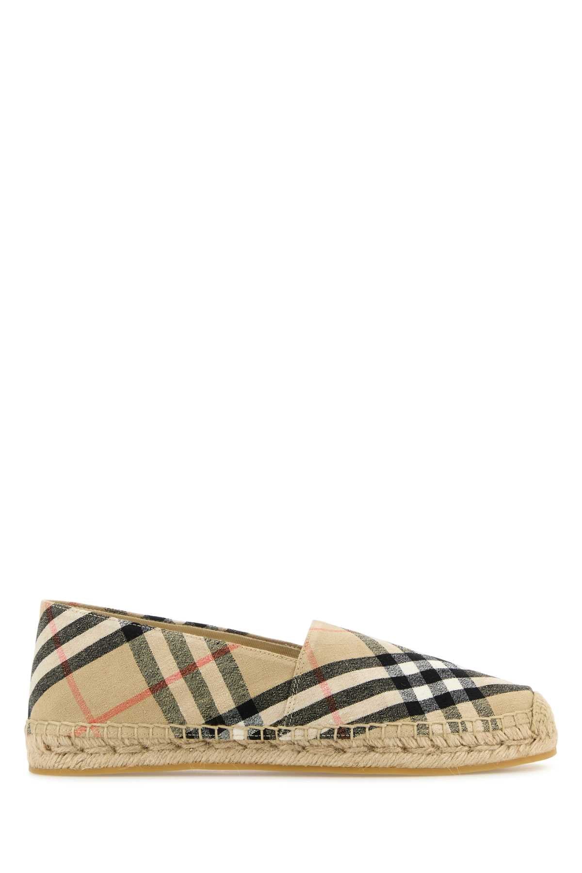 BURBERRY Embroidered Canvas Espadrilles for Women