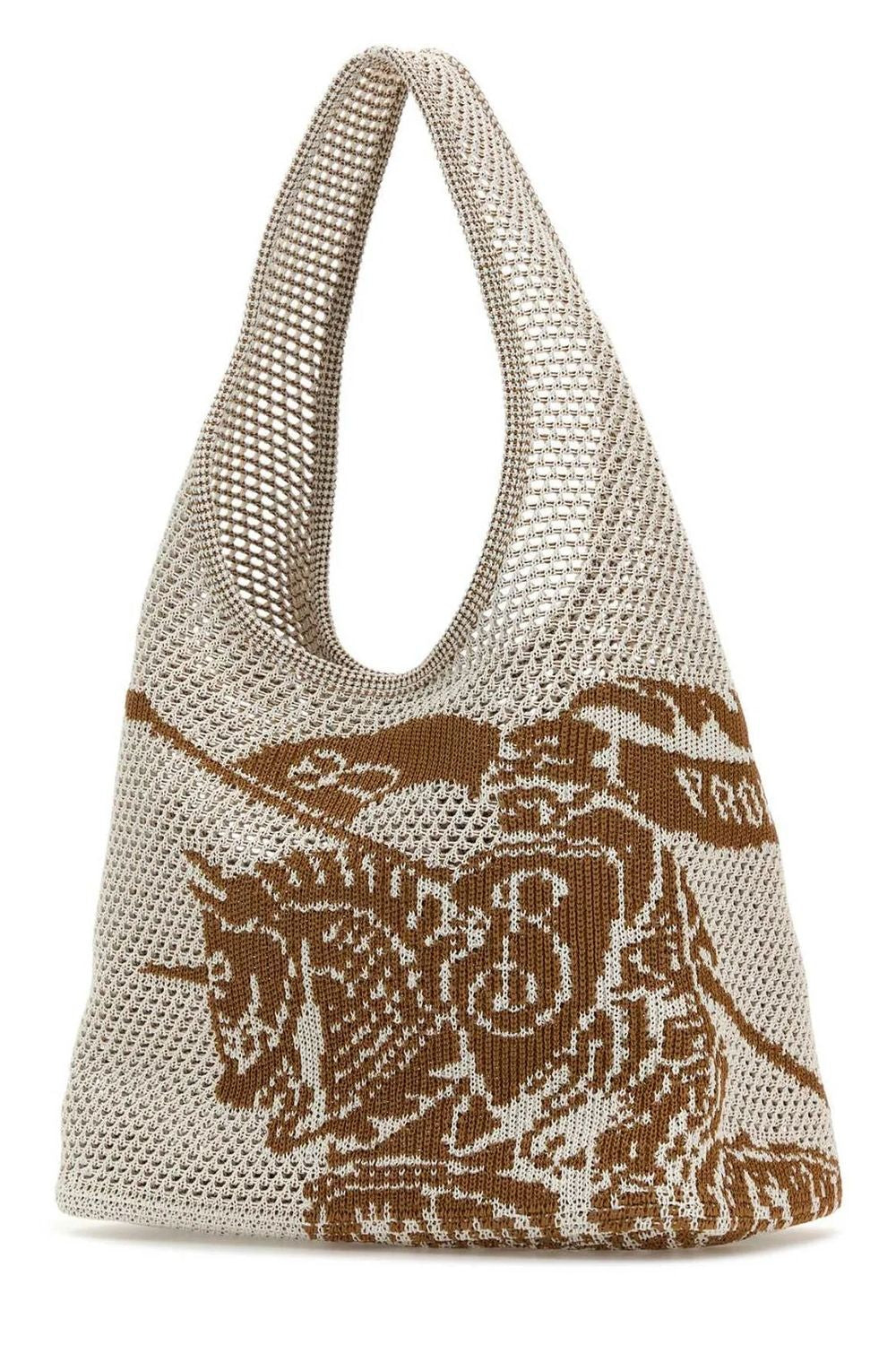 BURBERRY Crochet Shopping Handbag - Season SS25
