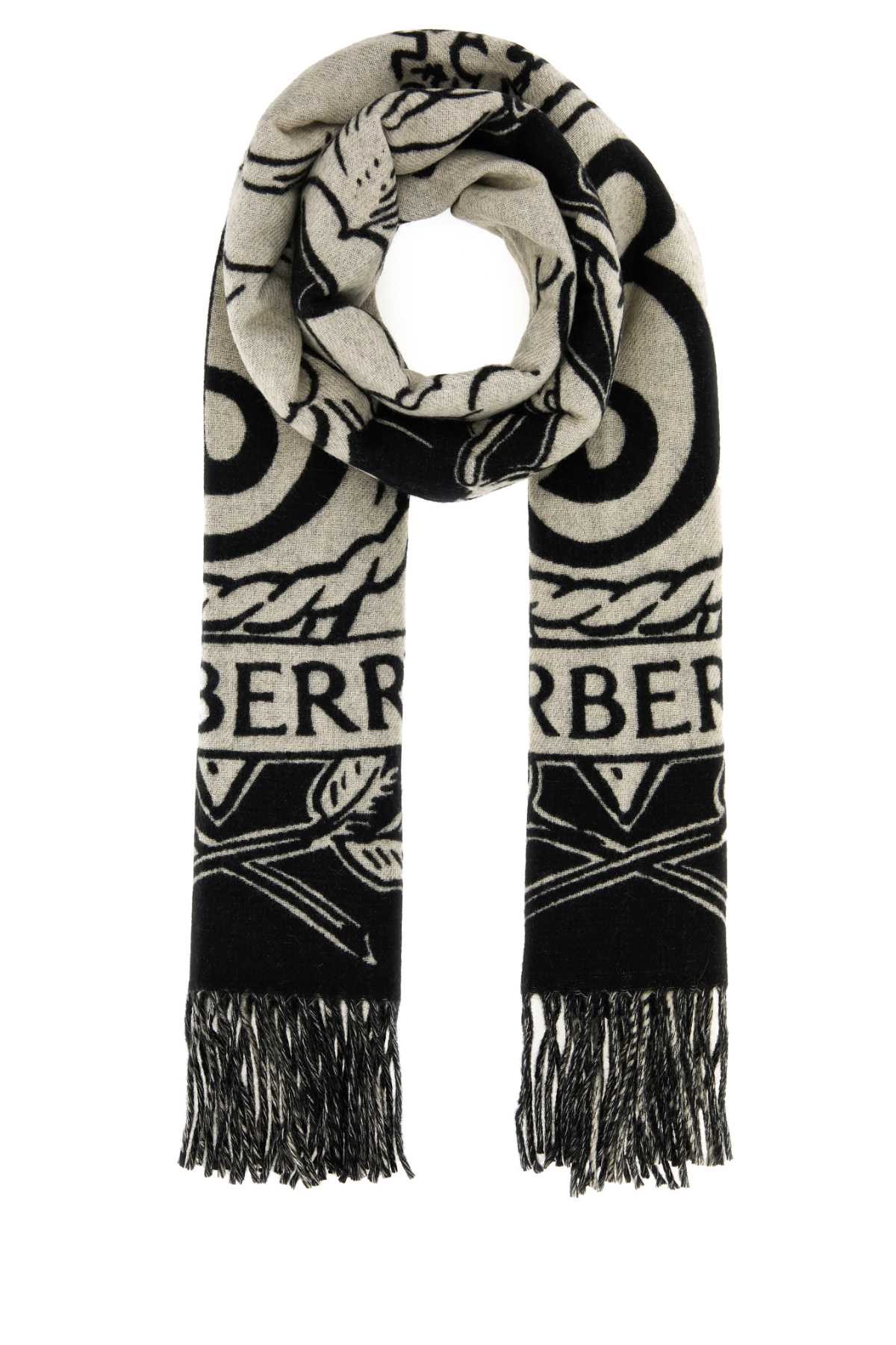 BURBERRY Embroidered Cashmere Scarf - Unisex