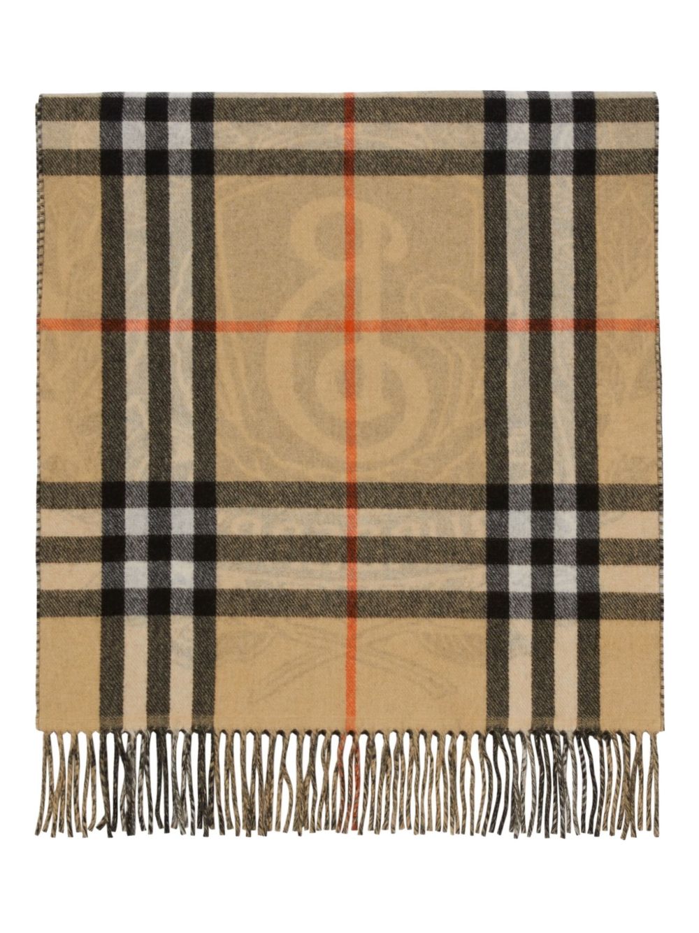 BURBERRY Cashmere Scarf with Black Shield