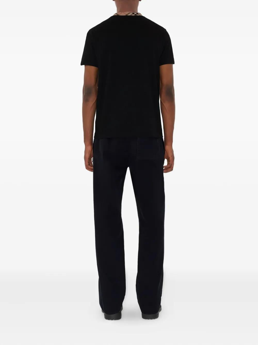 BURBERRY Check Trim T-Shirt - Size M