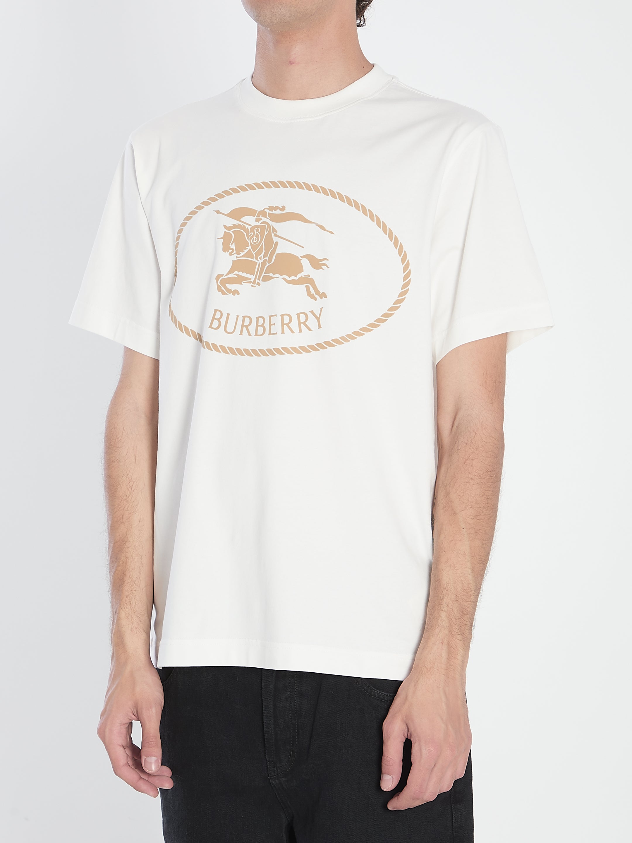 BURBERRY Men's Lightweight Cotton T-Shirt - Size L