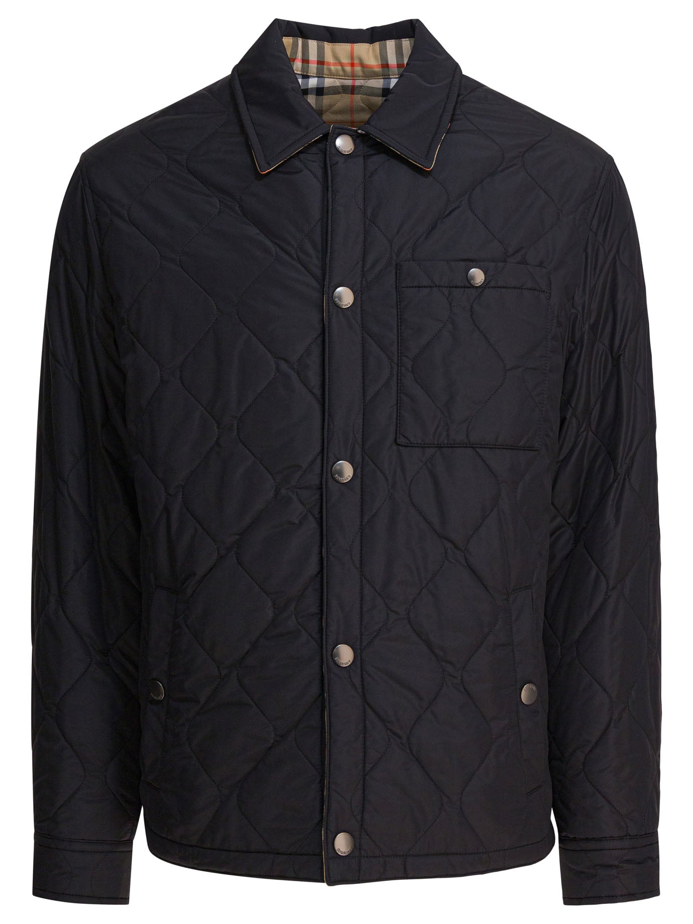 BURBERRY Reversible Quilted Nylon Overshirt