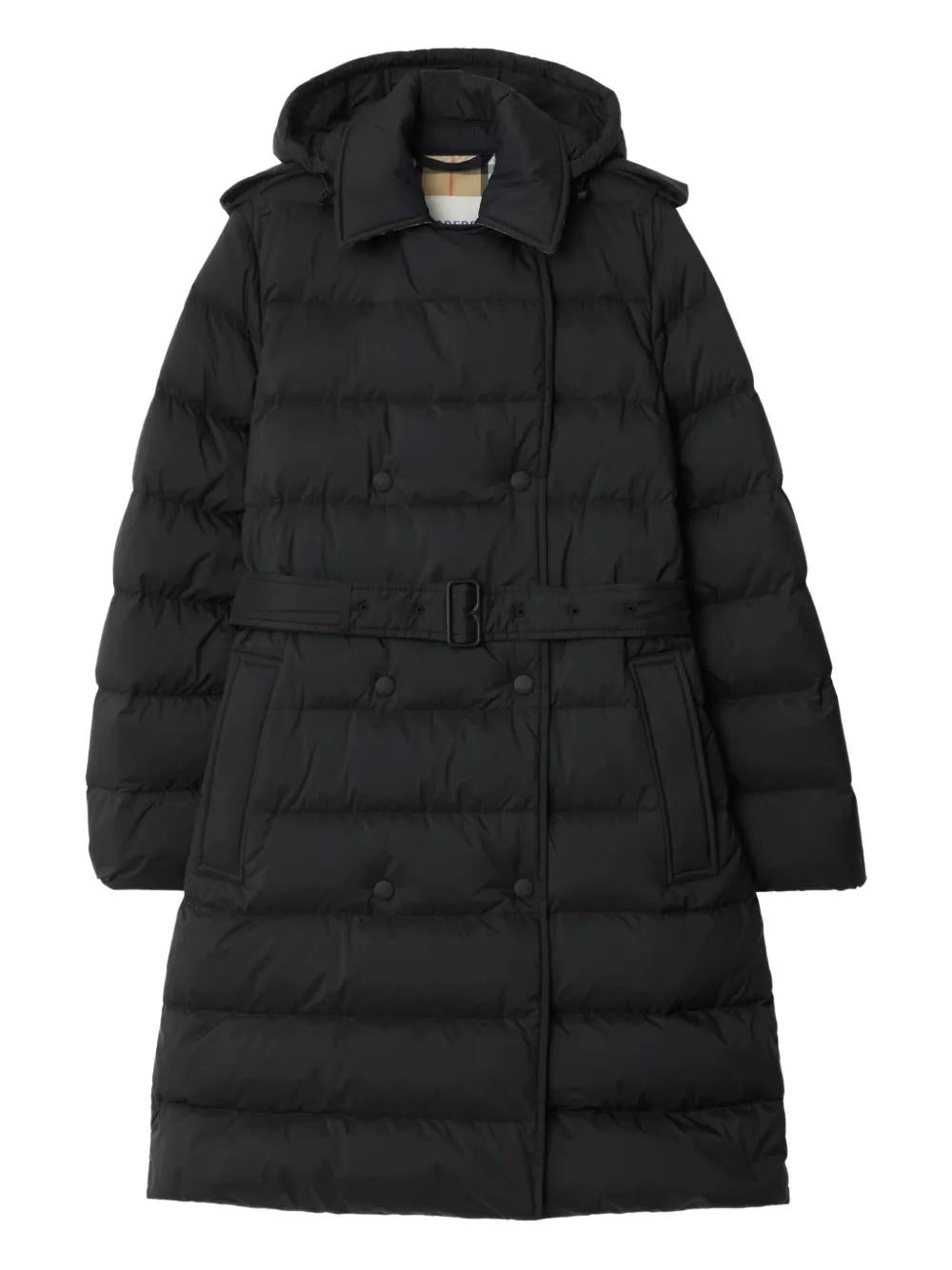 BURBERRY Double-Breasted Belted Puffer Jacket