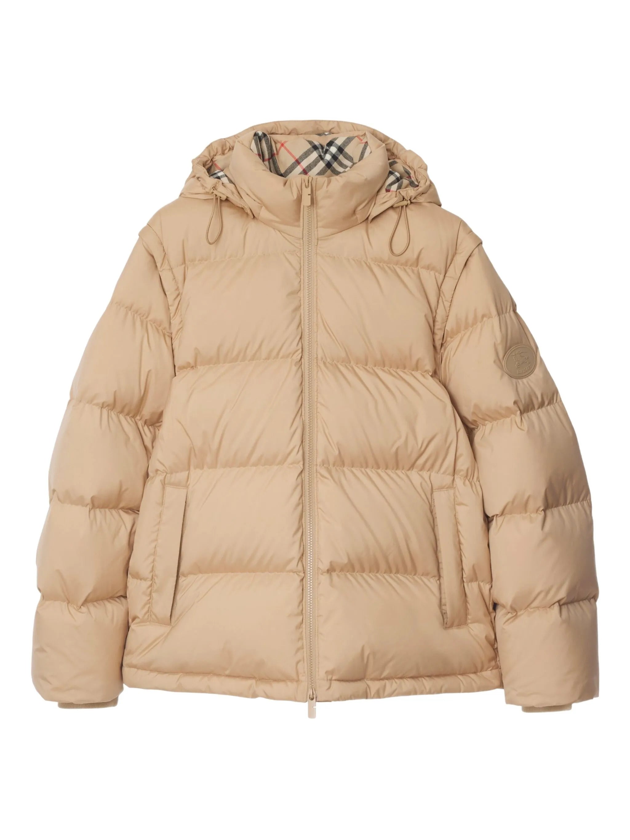 BURBERRY Down Jacket with Detachable Sleeves - Size M