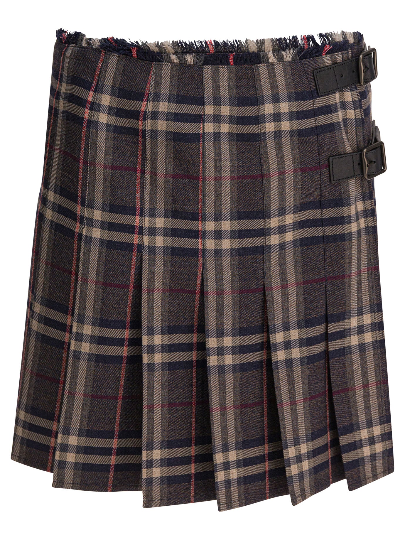 BURBERRY Wool Mini Skirt - FW25 Collection